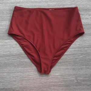 Forever 21 rust/red high-waisted bikini bottom, M